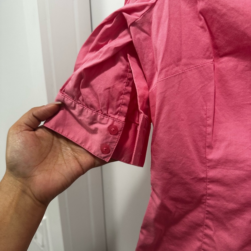Women's Pink Ruffle Top - Picture 4 of 5